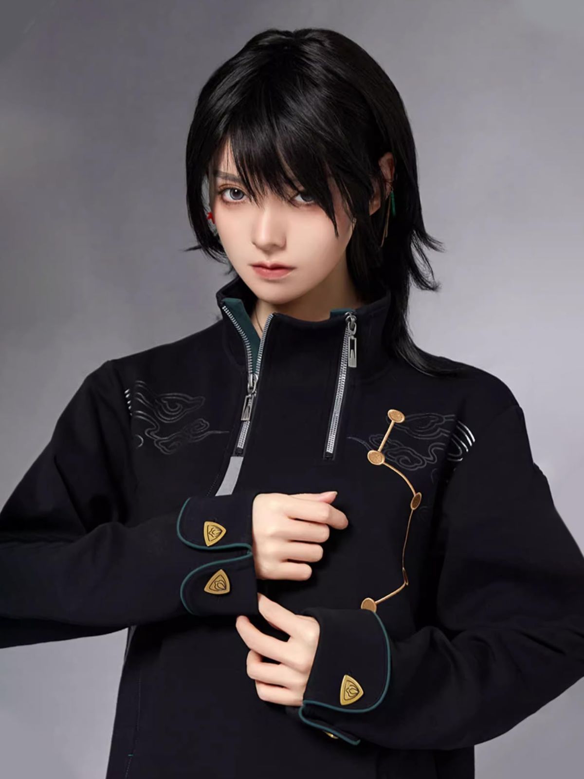 五次元 高品質 人気 Star Rail 崩壊 スターレイル 公式 Dan Heng 丹恒 長袖 スウェットシャツ エアークラフトフ―ディ ジップ Tシャツ 長 BJ0927ML03