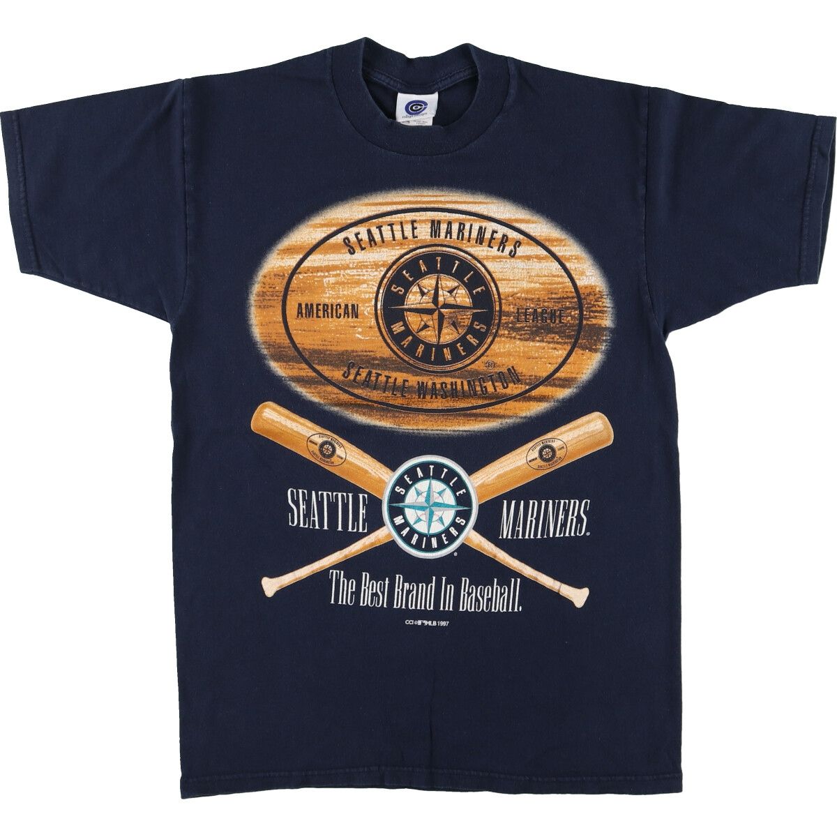 古着 90年代 COLLEGE CONCEPTS MLB SEATTLE MARINERS シアトルマリナーズ スポーツプリントTシャツ メンズM ヴィンテージ/eaa447856