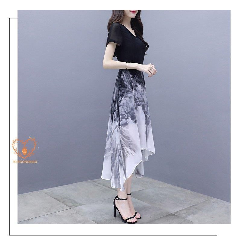 シフォンスカート 黒