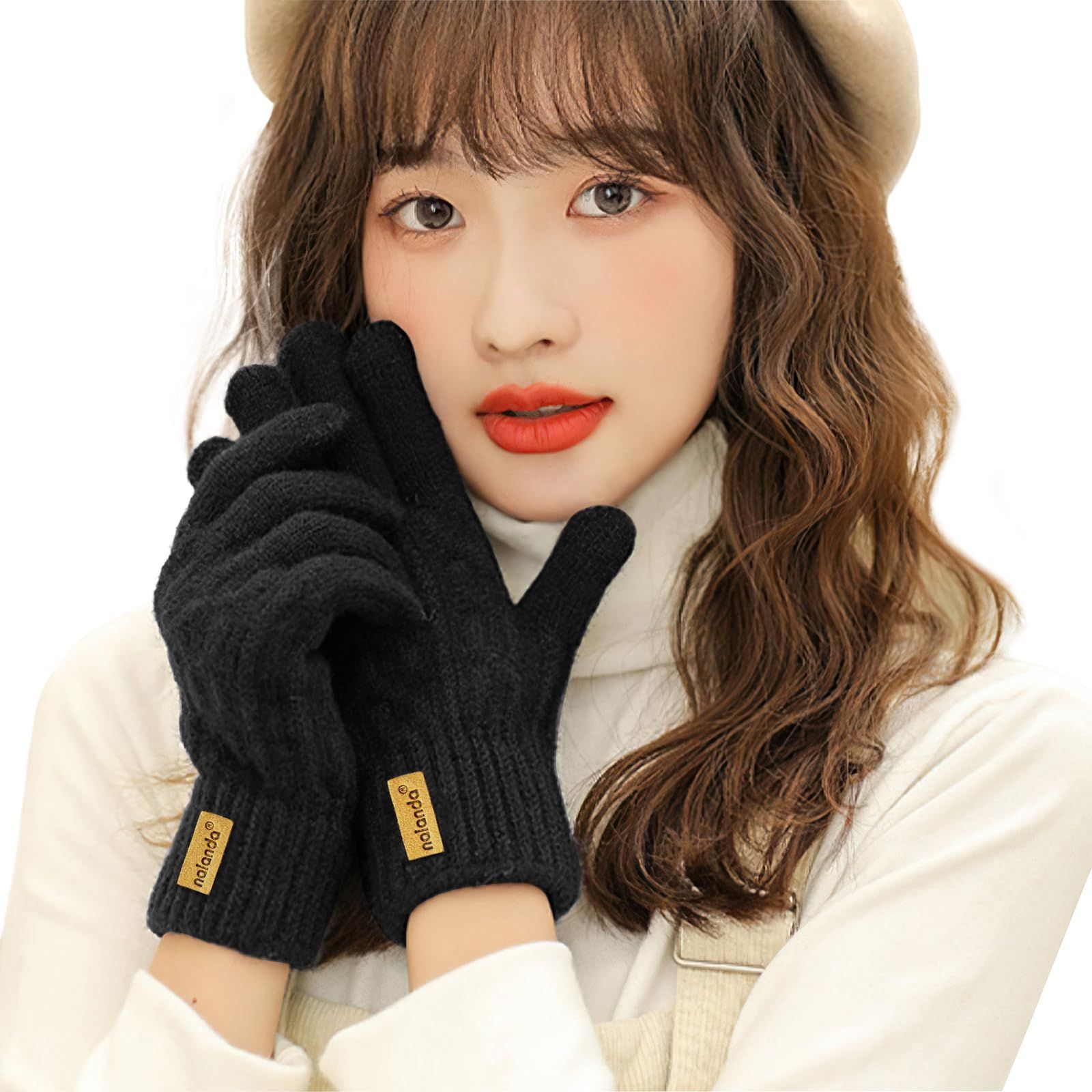 まもなく終了 ニット手袋 伸縮性 柔らかい 防風 ふんわり 保温 暖かい おしゃれ 防寒手袋 裏起毛38℃恒温 雲のような柔らかさ スマホ対応 グローブ ニット 自転車 防寒 運転 冬 通勤 レディース 通学 手袋 2つのスタイル HORADO