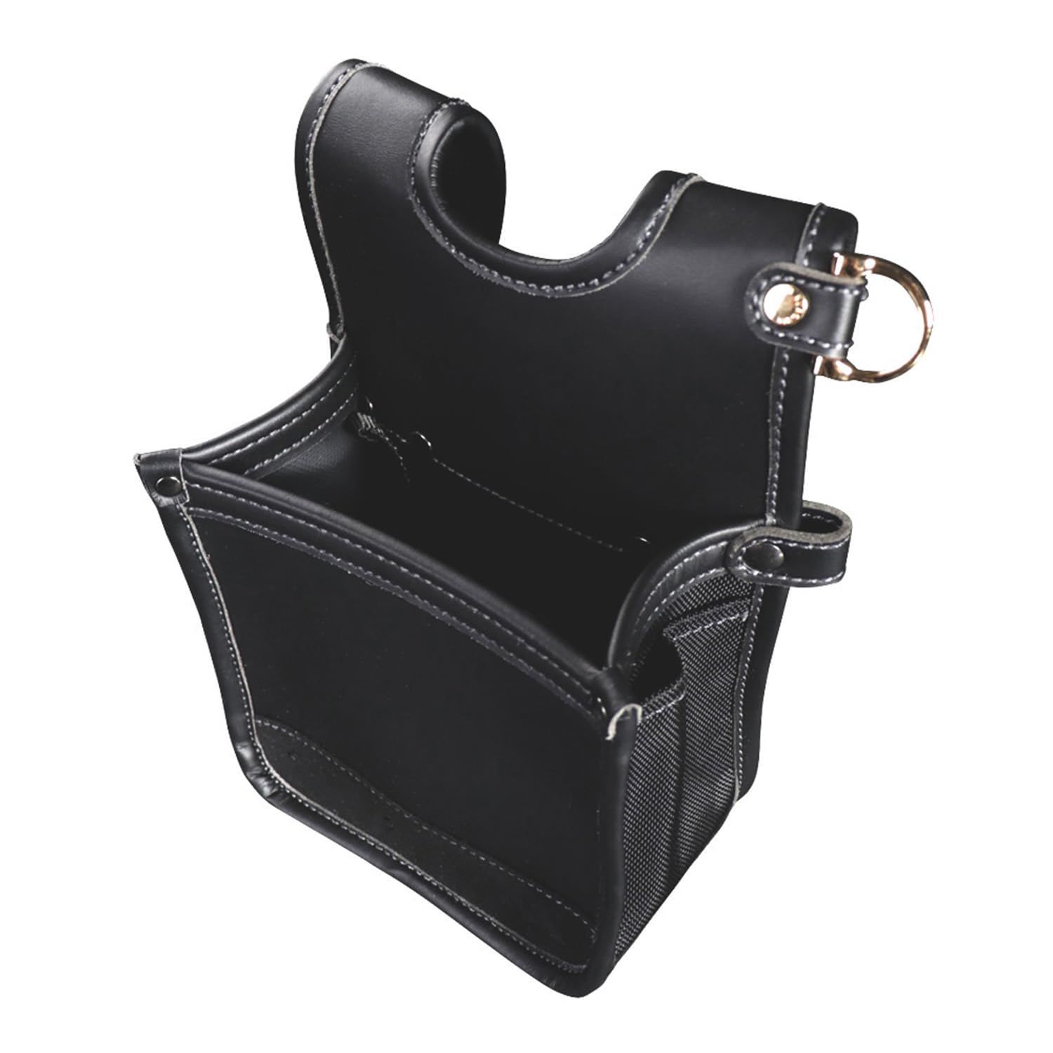 フジ矢 建築薄型腰袋 1段 黒金 LIGHT PU LEATHER SERIES AB-41BG