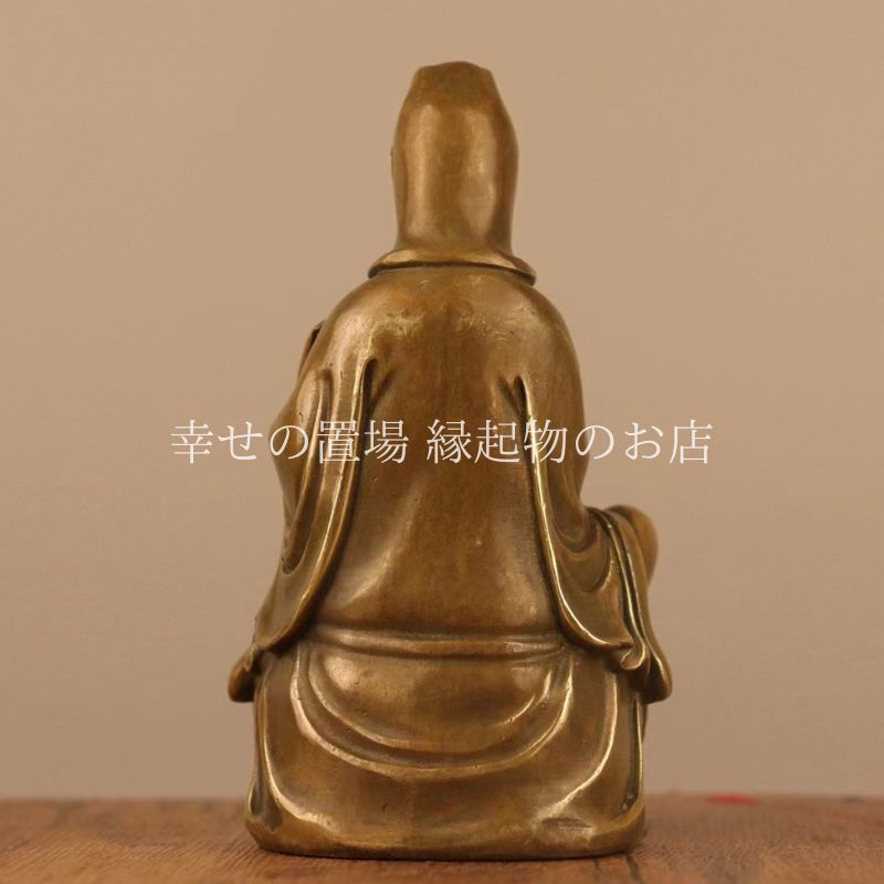 送子観音菩薩 菩薩像 観音像 風水 置物 オブジェ 銅製 仏像 子宝