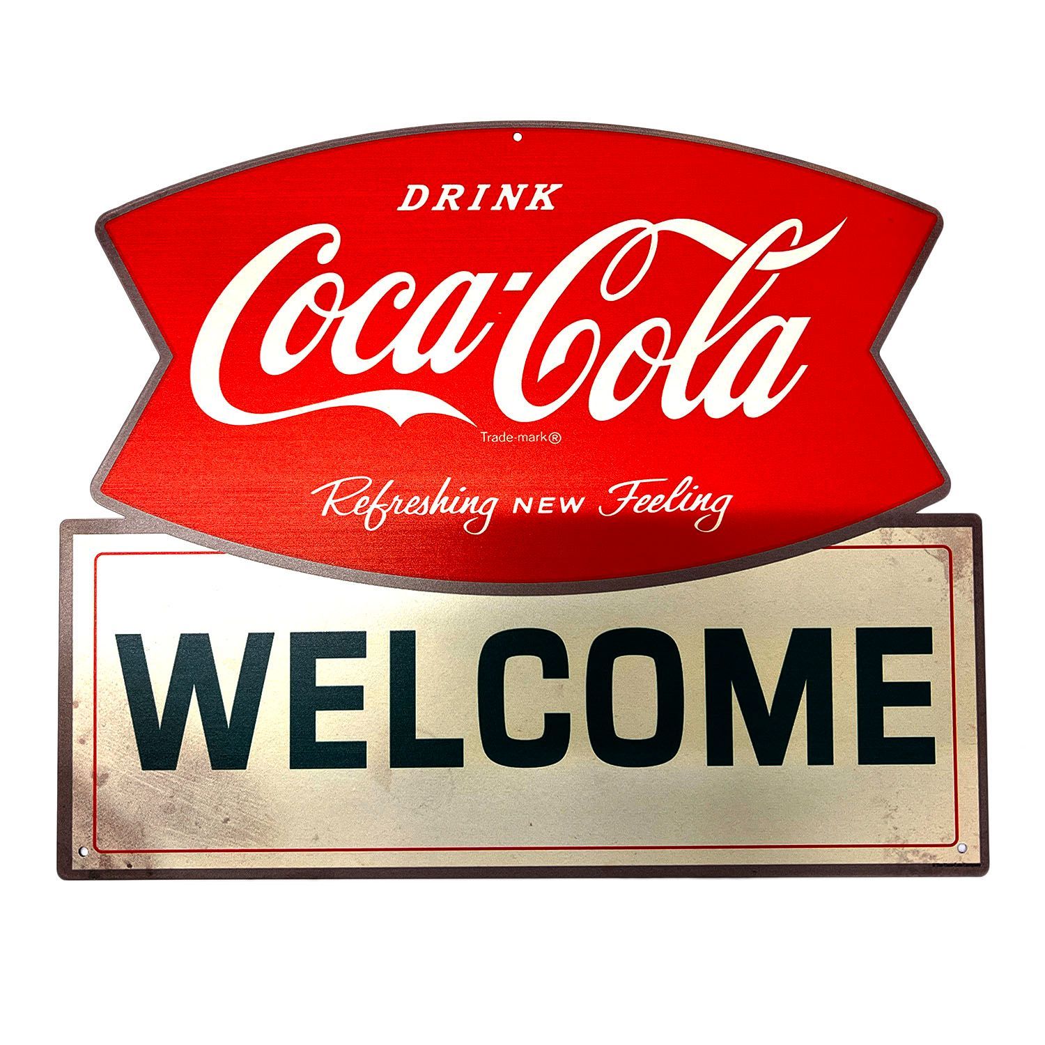 木製　コカコーラ　ウェルカムプレート　ウェルカムボード　看板　インテリア　レトロ 木製 コカコーラ ウェルカムプレート ウェルカムボード 看板