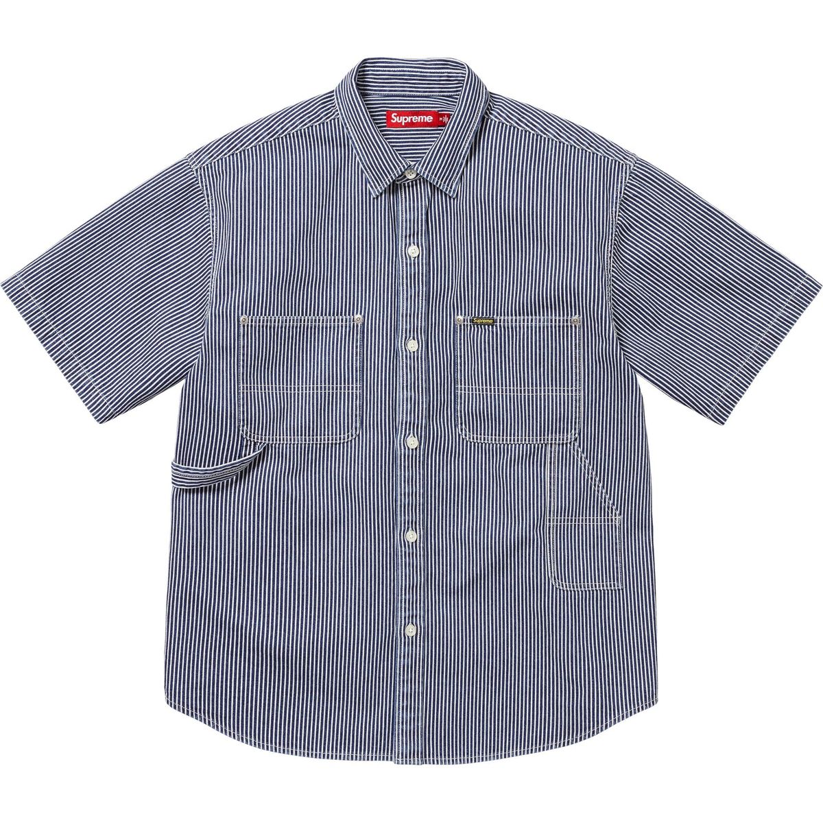 シュプリーム　デニム　ストライプ　シャツ　M 状態良好 M】Supreme Stripe Shirt シュプリーム ストライプシャツ