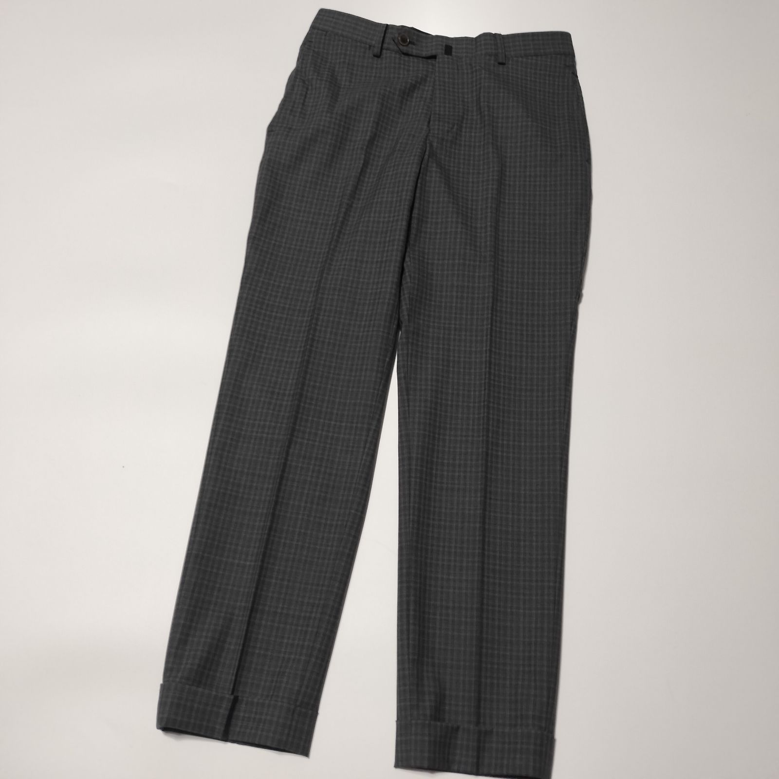 極美品】【希少サイズ】Men's Bigi 3ピース チェック スーツ