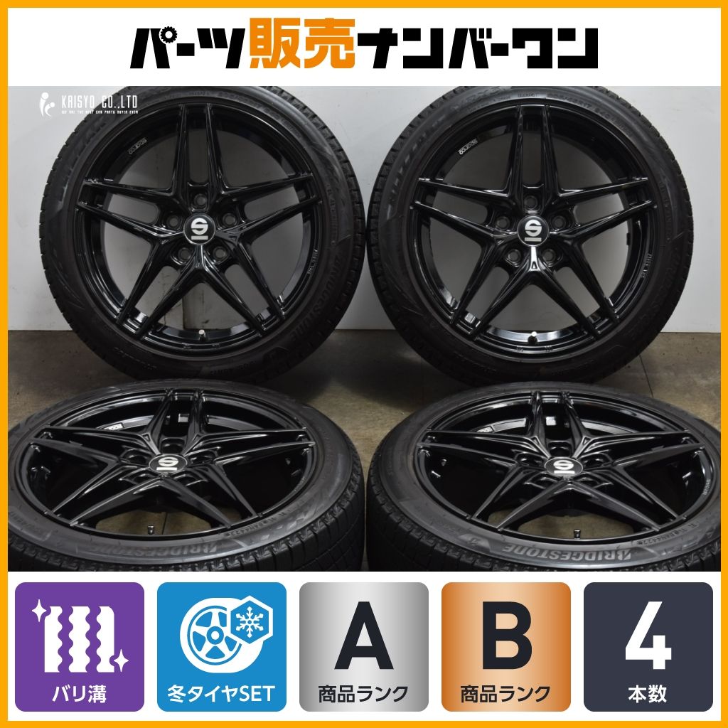 【バリ溝】スパルコ レコード 17in 7.5J +48 PCD112 ブリヂストン ブリザック VRX3 205/45R17 MINI F55 F56 F57 クーパー 送料無料