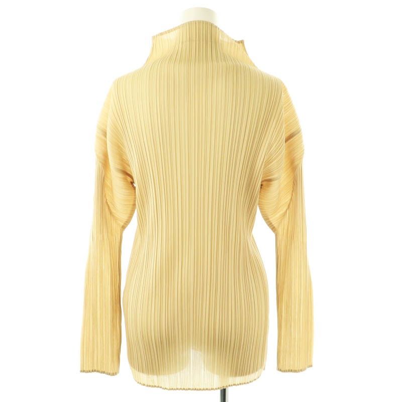 イッセイミヤケ ISSEY MIYAKE プリーツ長袖ハイネックカットソー