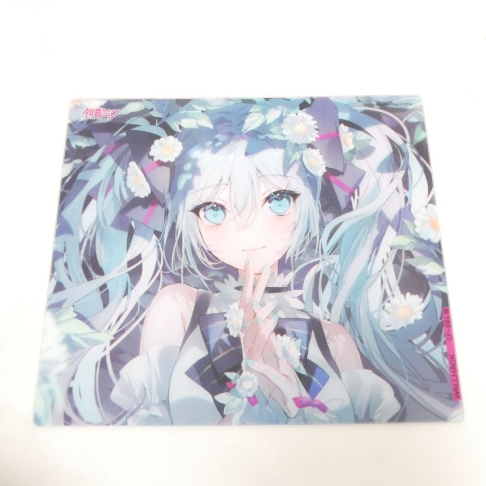 ♥ WALLHACK ウォールハック SP-004 初音ミク ゲーミングガラスマウスパッド W430×D490×H3.9mm ケイ酸塩強化ガラス eスポーツ FPS 美和野らぐ SkyPAD HY1605