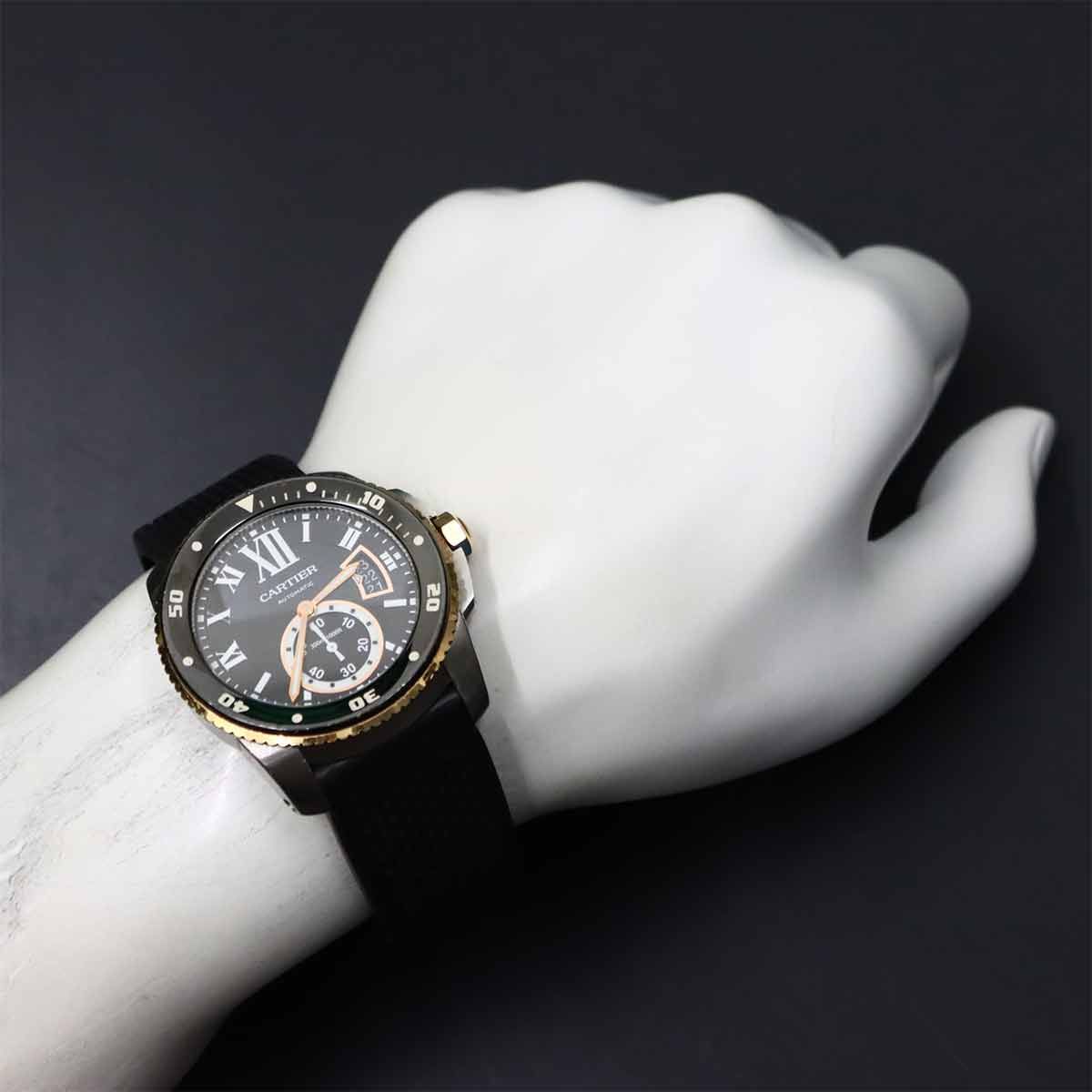 カルティエ カリブル・ドゥ・カルティエダイバー PGコンビ W7100054 