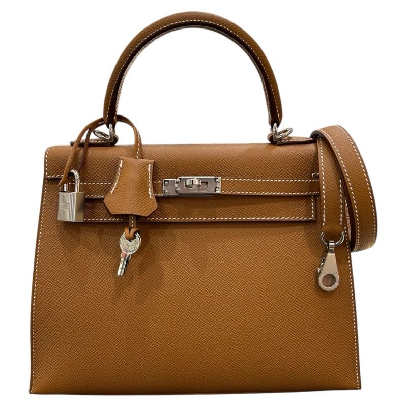エルメス HERMES ケリー25 外縫い W刻印 ゴールド・シルバー金具  