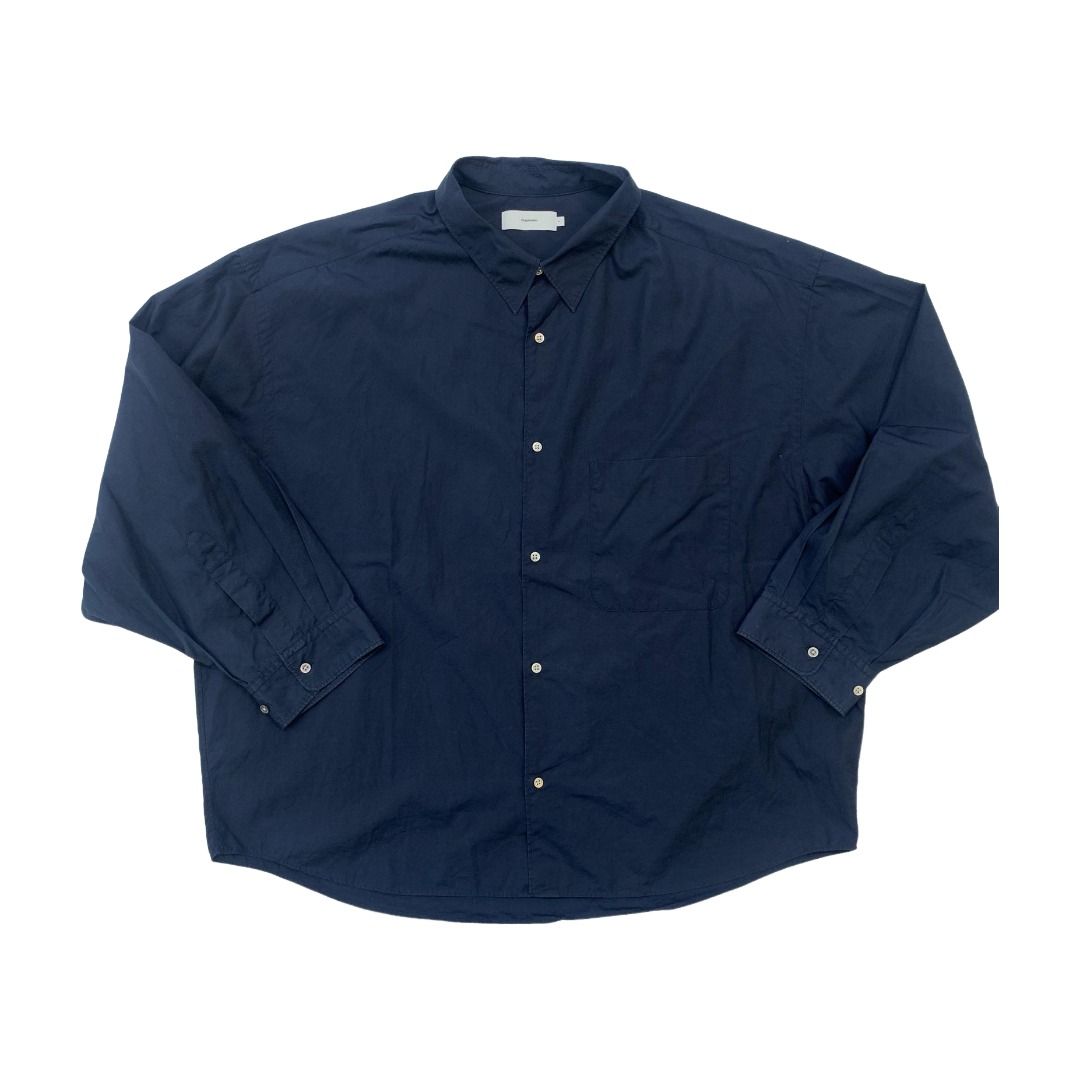 物流センター Graphpaper | グラフペーパー 長袖シャツ Broad L|S Regular Collar Shirt GM1183-50131 ネイビー 104
