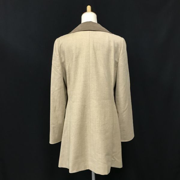 FOXEYベージュウールコート40 日本製☆FOXEY/フォクシー☆ウールロングコート【サイズ40
