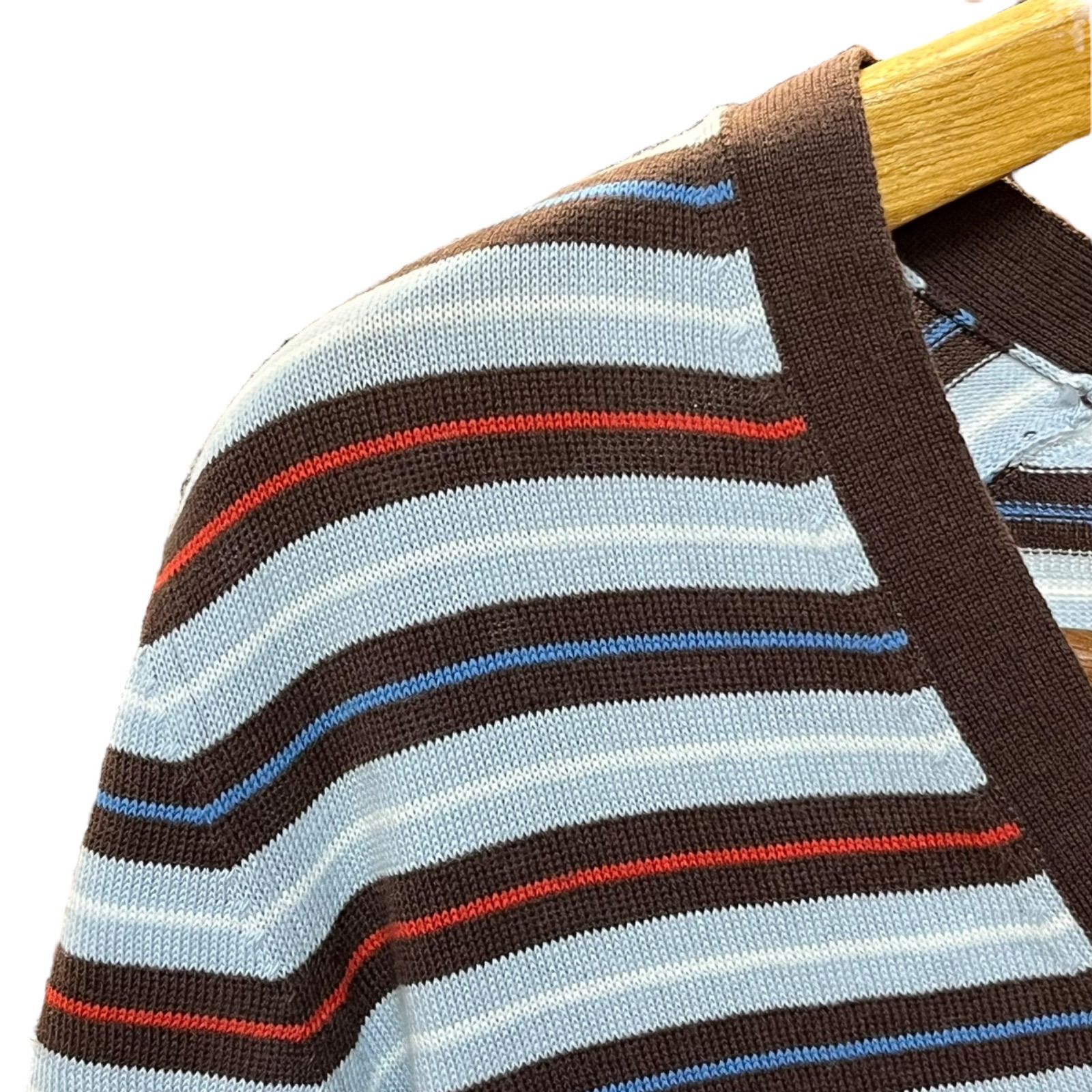 【USED】Paul Smith カーディガン マルチボーダー 管32849】Paul Smith BLACK ポールスミス ブラック マルチカラー