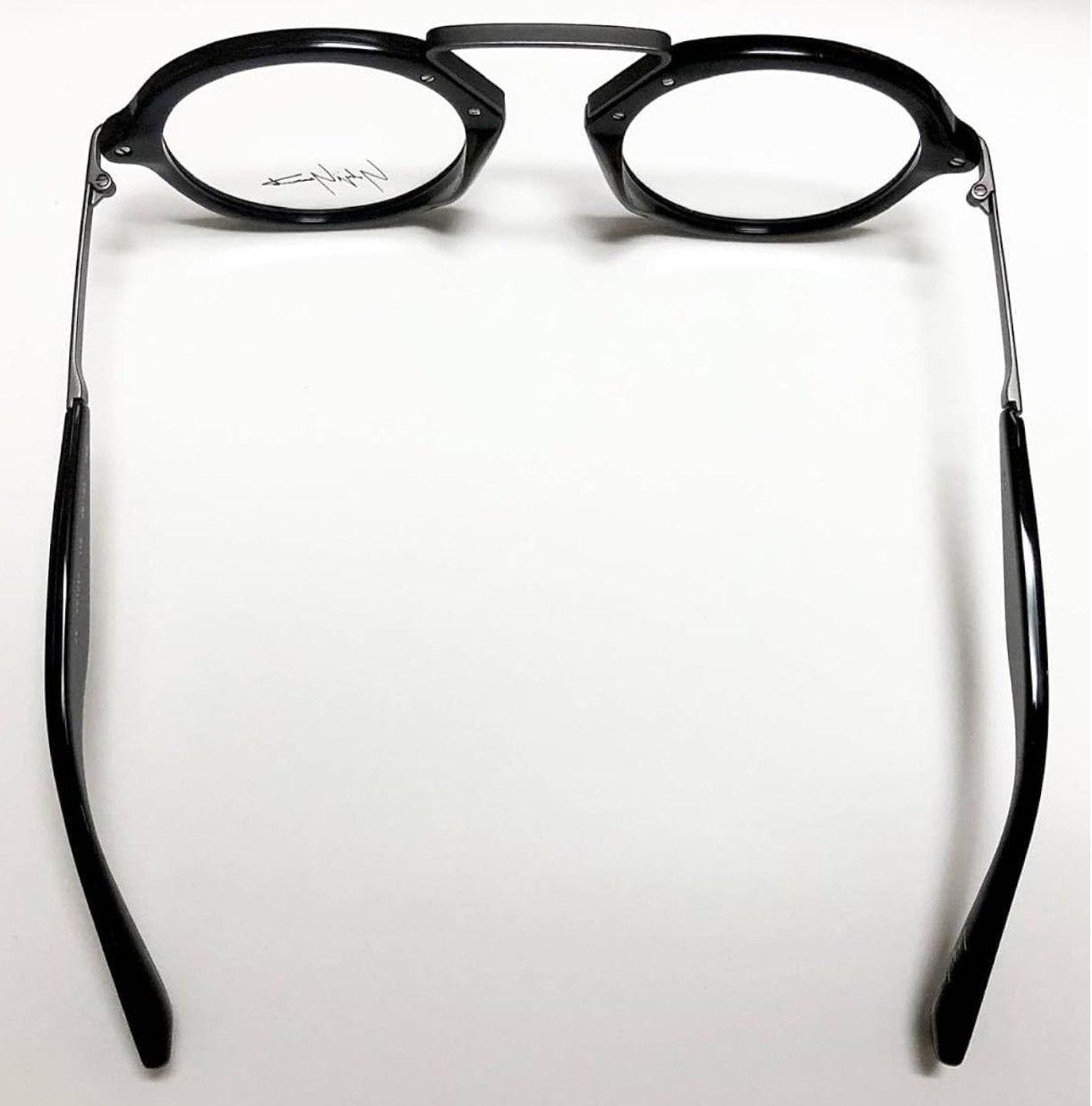 セール，大人気 公式ボックス EAN付属 y-3 YOHJI YAMAMOTO メガネフレーム 眼鏡 ヨウジヤマモト YY1003 115 フランス製 丸型 BlackBrown メンズ　y-3