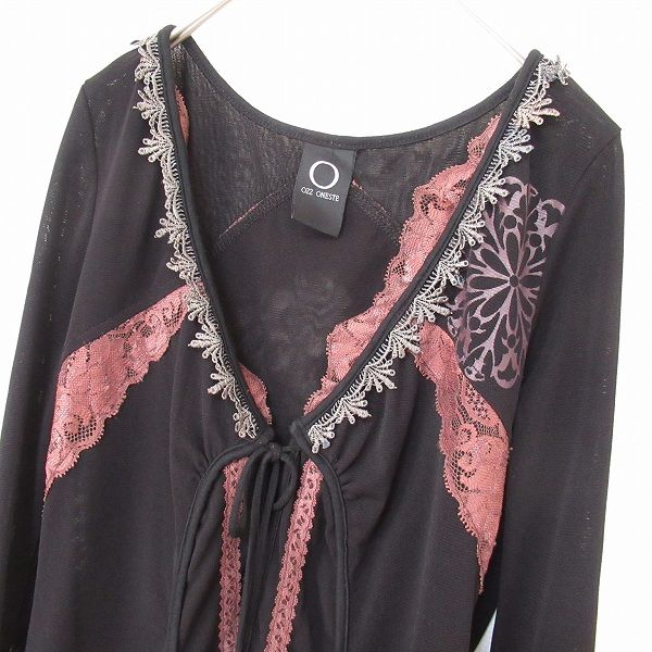  オッズオネスト OZZ ONESTE カットソー カーディガン シースルー 七分丈 レース レディース a 965326 ss 五分袖 七分袖 カーディガン ボレロ アンサンブル