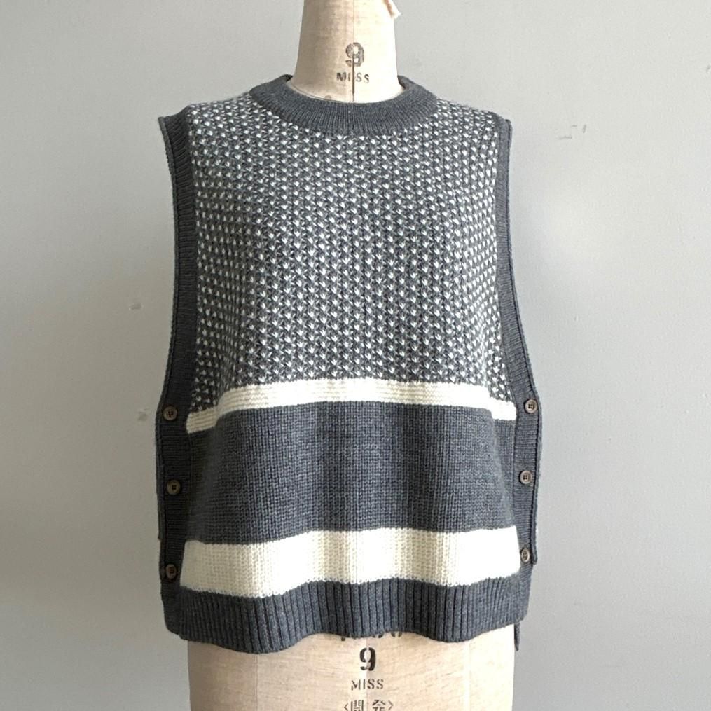 tumugu モヘア混ジャガードベスト TK24306