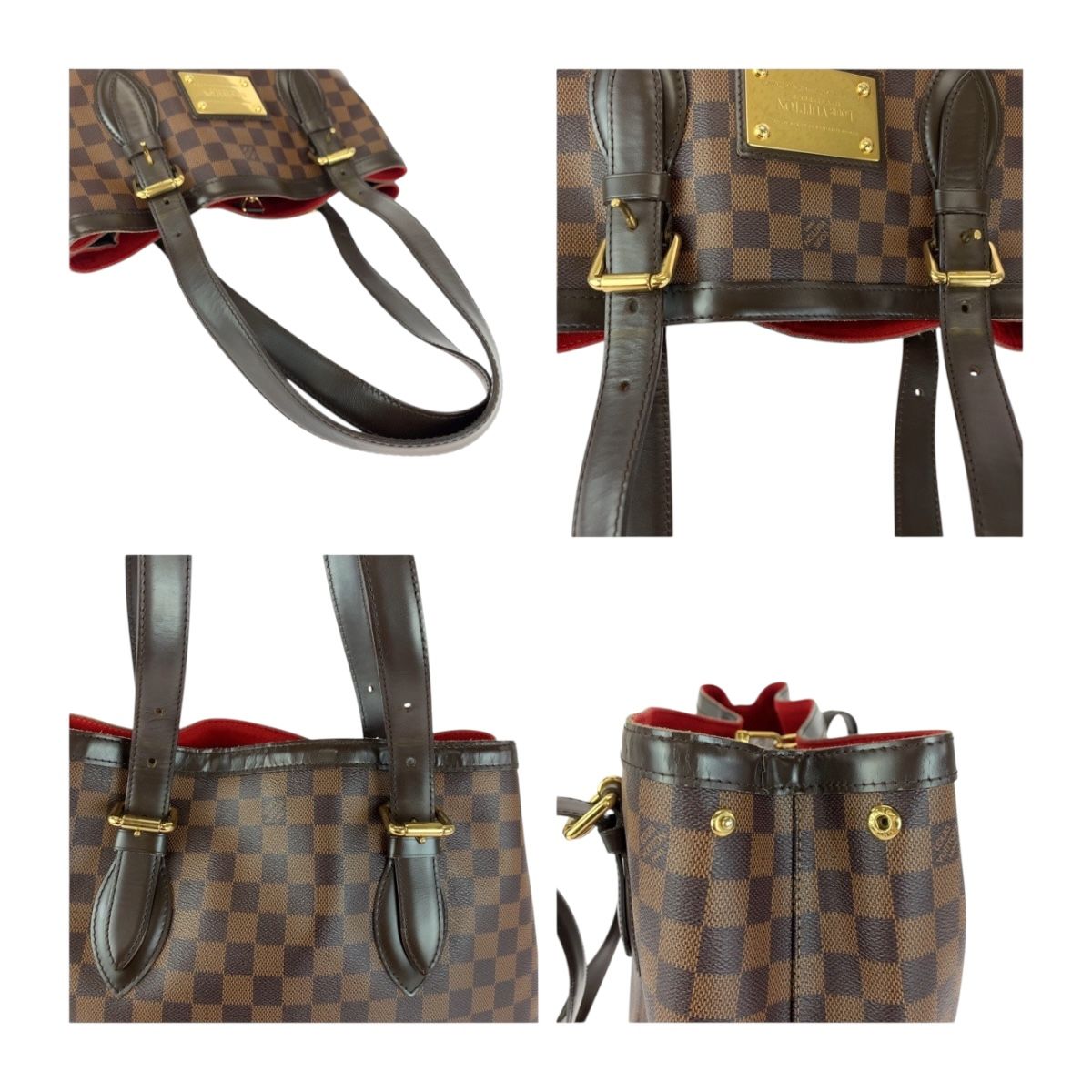 ルイヴィトン　ダミエ　エベヌ　ハムステッドMM　ハンドバッグ　トートバッグ 美品 LOUIS VUITTON ルイヴィトン ダミエ ハムステッドMM