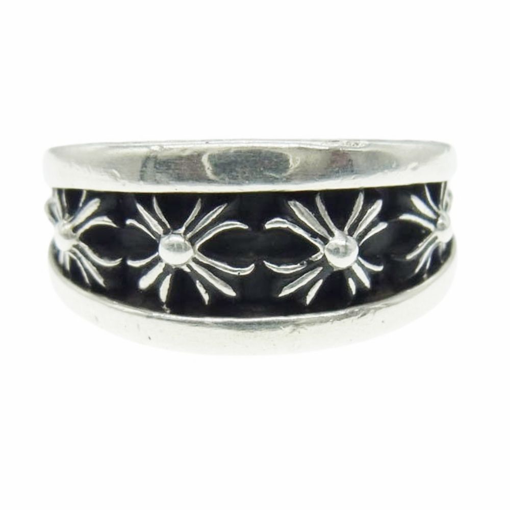 [確実正規品] クロムハーツ ナローV バンド リング CHプラス 18.5号 CHROME HEARTS クロムハーツ ナローVバンド CHプラスリング 指輪