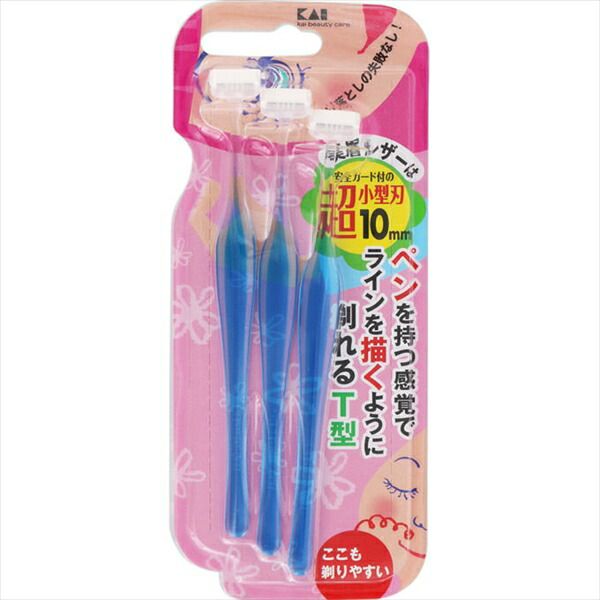 プチアイブローレザーＴ３本入 【 貝印 】 【 女性用カミソリ 】プチアイブローレザーＴ３本入×10点セット   hab  