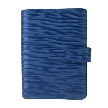 【中古】 ルイヴィトン LOUIS VUITTON アジェンダ PM 手帳カバー エピ トレドブルー レザー R20055 01BK654