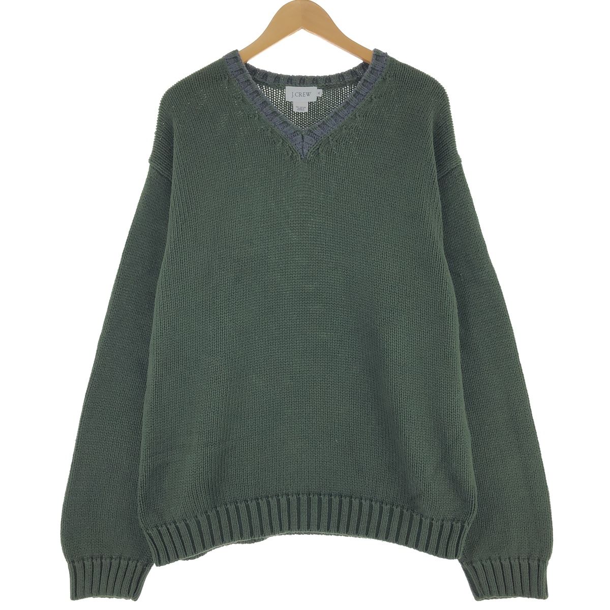 古着 00年代 ジェイクルー J.Crew Vネック コットンニットセーター メンズXL相当/eaa479298