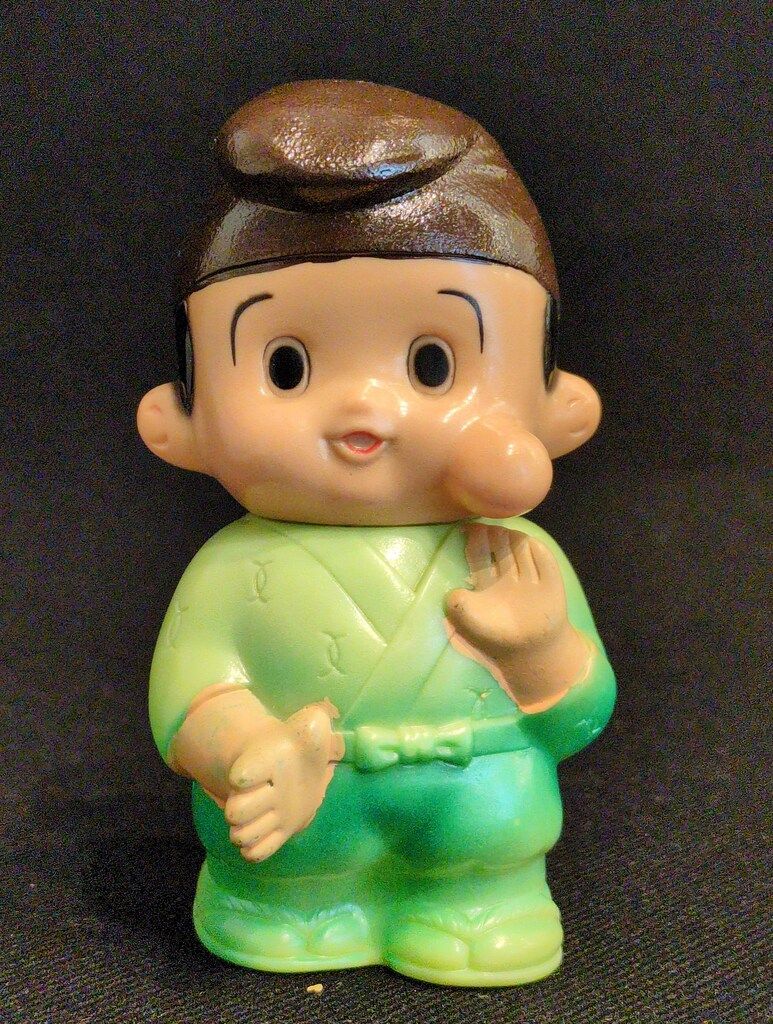 おじいちゃんちの不明な金の棒 信用金庫 貯金箱 信ちゃんこぶとりじいさん 105mm 105mm - メルカリ