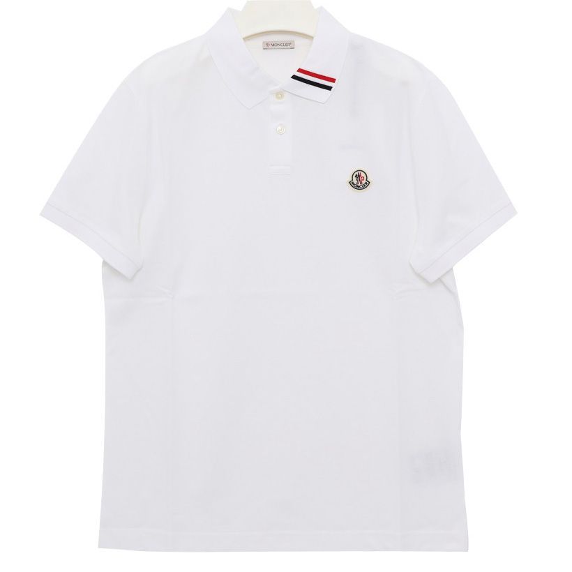 107 MONCLER モンクレール 8A00030 899UR ホワイト ポロシャツ 半袖