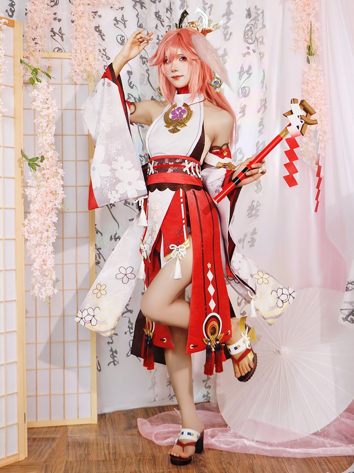 shiro 原神 八重神子コスプレ衣装 三分妄想 原神 コスプレ 八重神子 やえみこ 衣装 リニューアルVer
