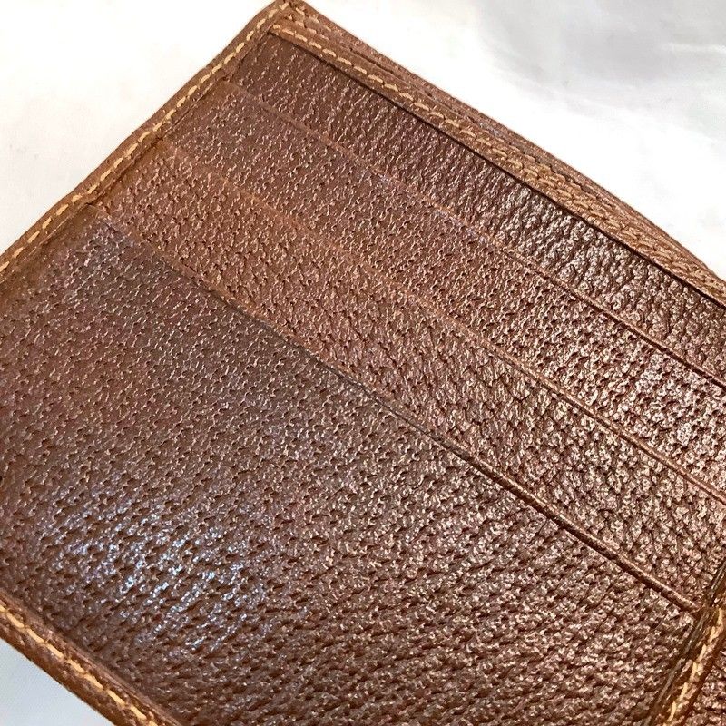 グッチ（GUCCI）GGキャンバス 2つ折り財布 04862・4276 ブラウン 小銭