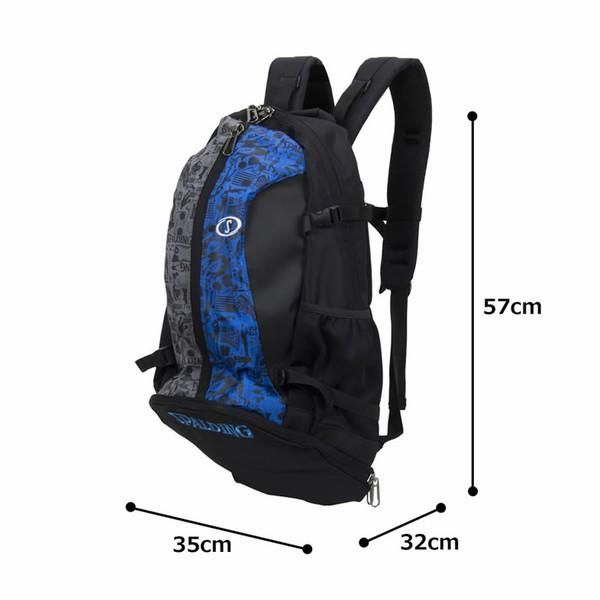 グラフィティブルー 収納バスケットボールバッグ