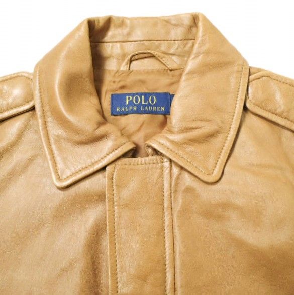 ポロラルフローレン レザージャケット　2XL キャメル　ゴリゴリ POLO RALPH LAUREN ポロ・ラルフローレン ラムスキンジャケット
