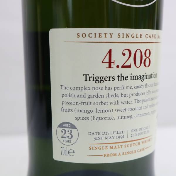 ザ スコッチ モルト ウイスキー ソサエティ 4.208 SMWS（ザ スコッチ モルト ウイスキー ソサエティ）4.208 ハイ