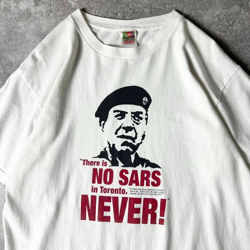 2003 サダムフセイン Tシャツ L グレー アメリカ ストリート 古着 コーデ 90\u0027s USA製 湾岸戦争 フセイン大統領 サダム・フセイン 風刺画 Tシャツ