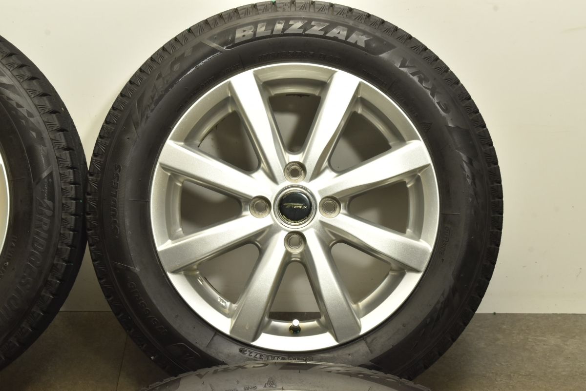 バリ溝品 トップラン 15in 5.5J 52 PCD100 ブリザック VRX3 175 65R15 ヴィッツ アクア カローラフィールダー フィット スイフト FFCRYSTALESIA_COM