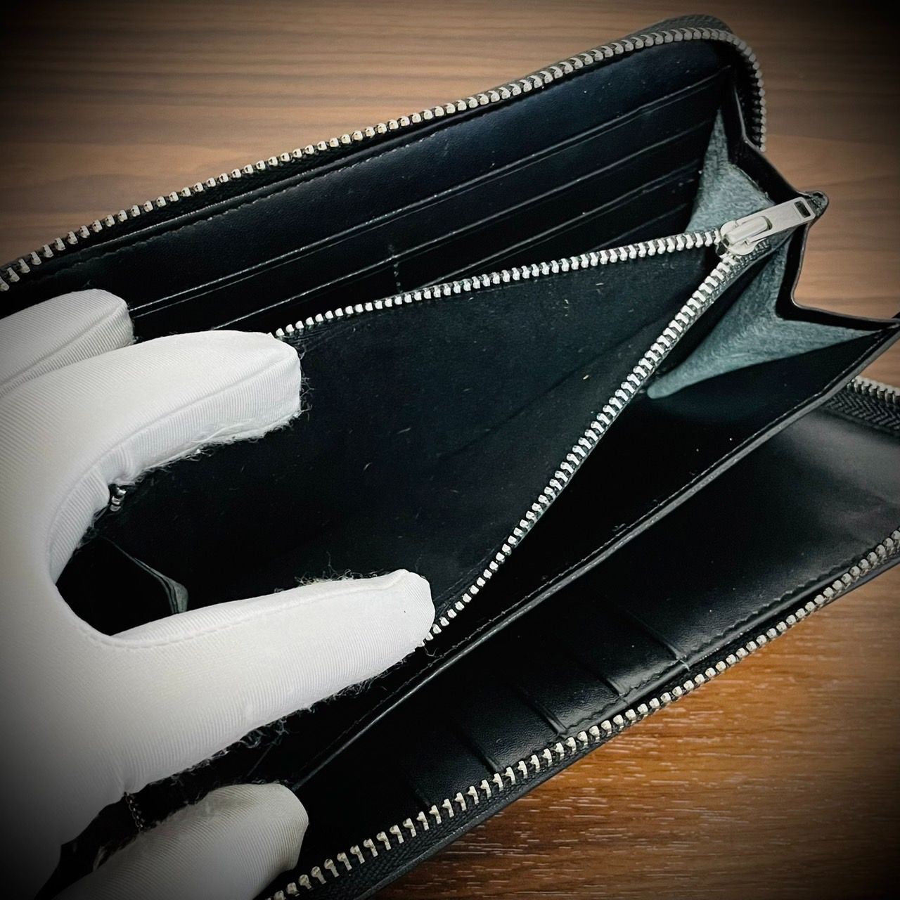 ガルーシャスティングレイ 財布 カード１８枚 大容量 ガルーシャ メンズ財布 ネイビー