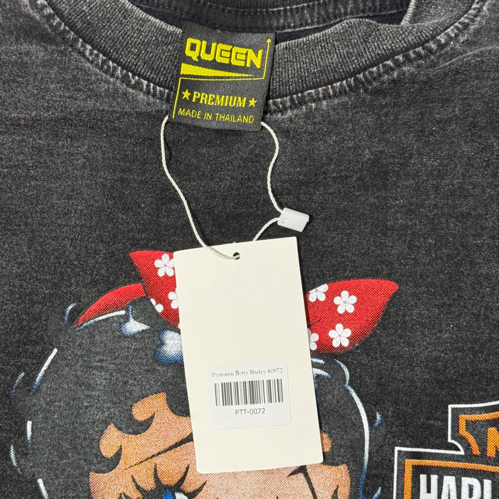 Betty Boop ベティブープ ハーレーダビッドソン Tシャツ XL 黒 ハーレー ベティちゃん Tシャツ XL相当 ブラック クイーン QUEEN
