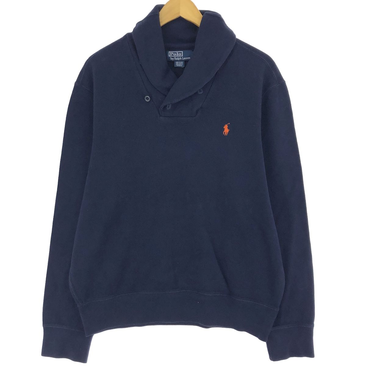 古着 ラルフローレン Ralph Lauren POLO by Ralph Lauren ショールカラー ワンポイントロゴスウェットシャツ トレーナー/eaa431427