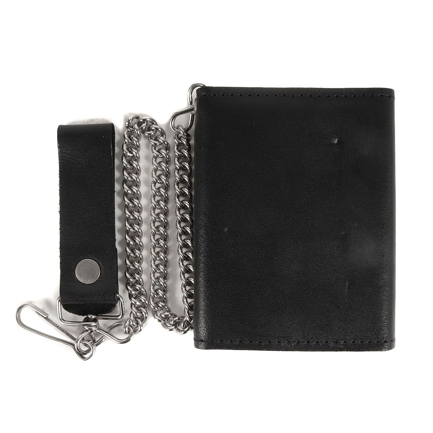 HARLEY-DAVIDSON 二つ折り財布 チェーン付き ハーレーダビットソン レザー 2つ折り財布 ウォレット チェーン付き 黒