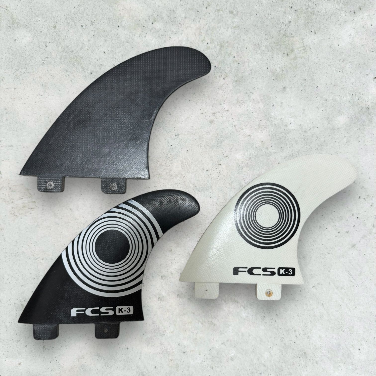 FCS K3 トライフィン　カーボン　ケリースレーター FCS K3 PC TRY 中古フィン 美品 ケリースレーターシグネチャ (No
