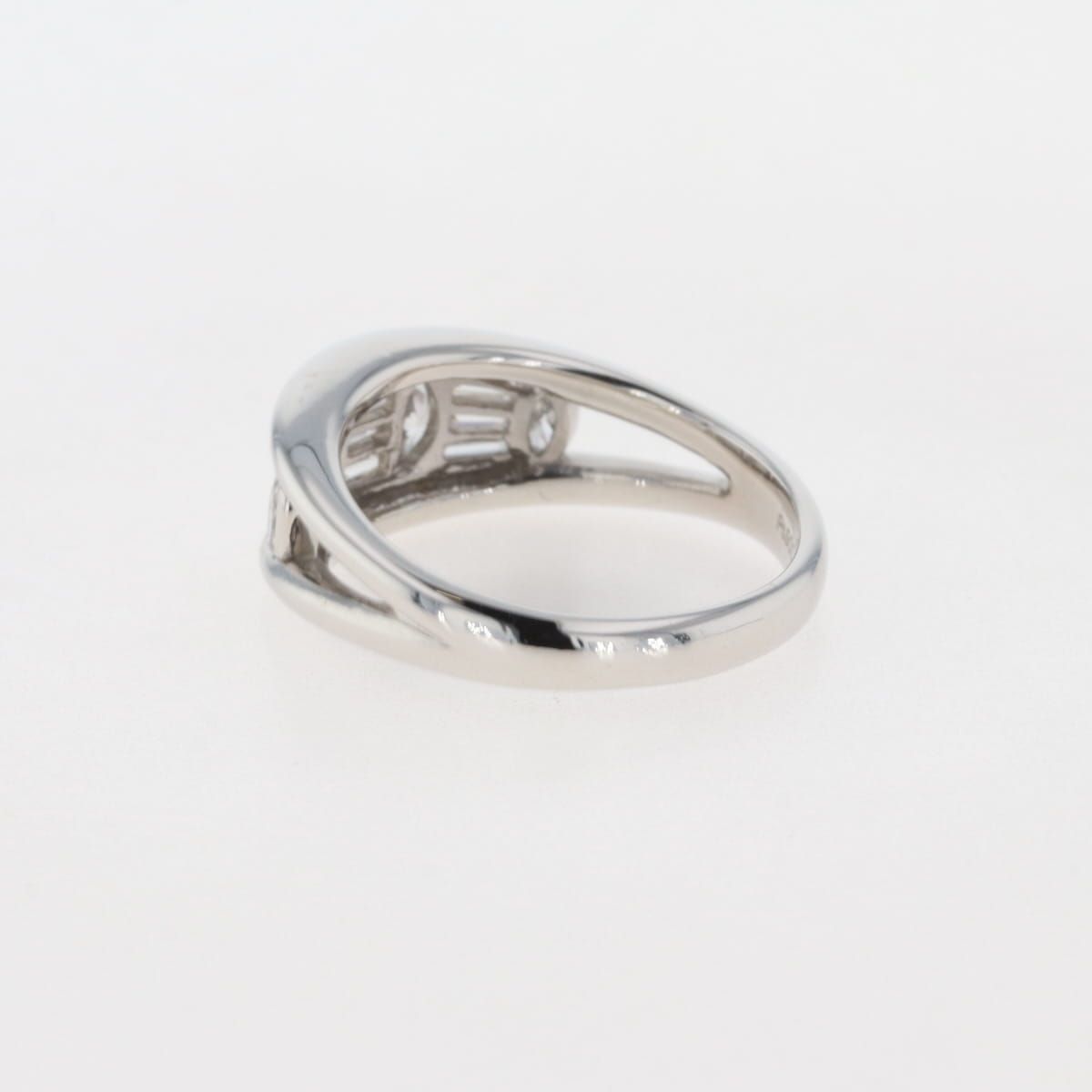 メレダイヤ デザインリング プラチナ 指輪 リング 15号 Pt900 
