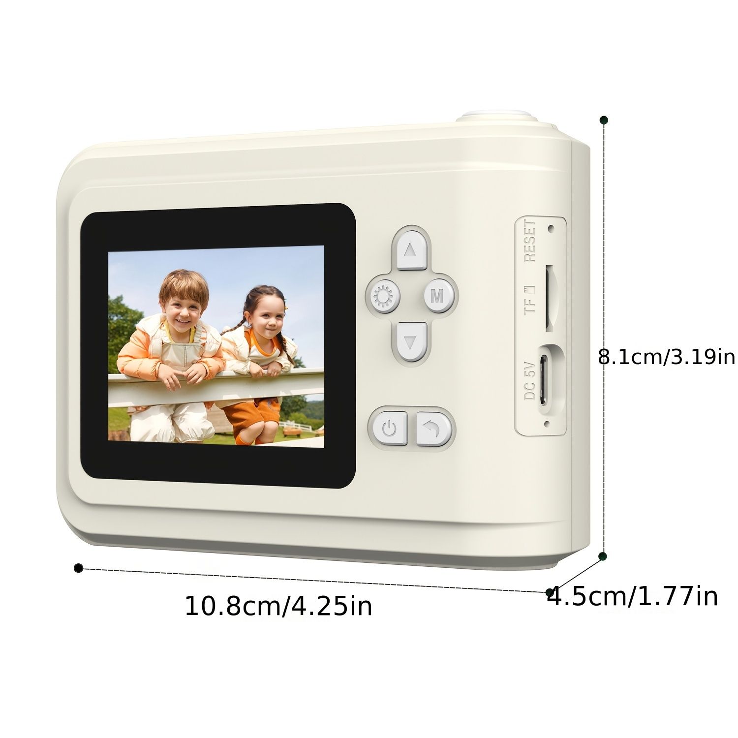 子供向けの即時印刷カメラ - 6.1cmのスクリーン、USB充電、モノクローム出力、充電式リチウムバッテリー、写真、ラベル、ステッキノートに最適 - 旅行や学生へのギフトに最適
