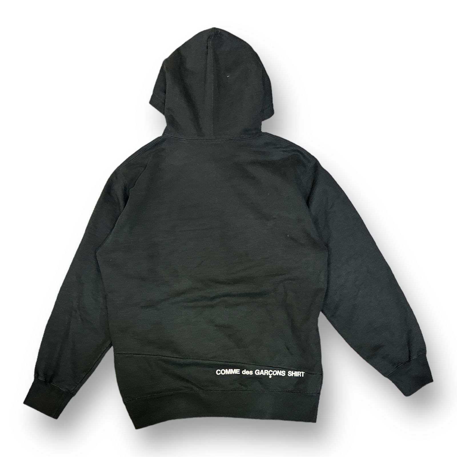 Supreme COMME des GARCONS SHIRT 18AW Split Box Logo Hooded Sweatshirt コラボ  スプリット ボックスロゴ スウェット フーディー パーカー シュプリーム コムデギャルソン XL 63920A