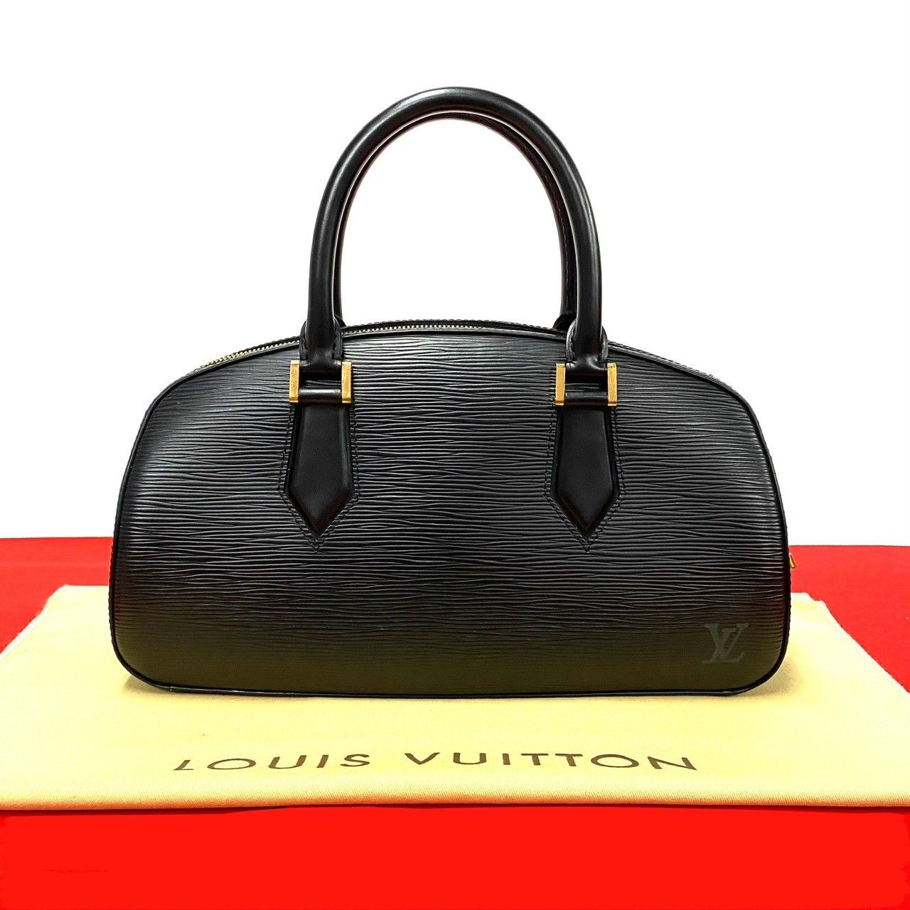 Louis Vuitton ブラック レザー ハンドバッグ 希少 【公式通販】