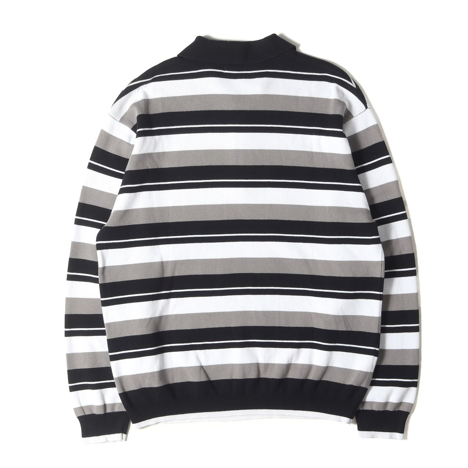 Supreme シュプリーム ポロシャツ ブラック グレー ホワイト サイズ S 24AW ボーダー ジップ ロングスリーブ ポロシャツ Stripe Zip L S Polo トップス 半袖 メンズ