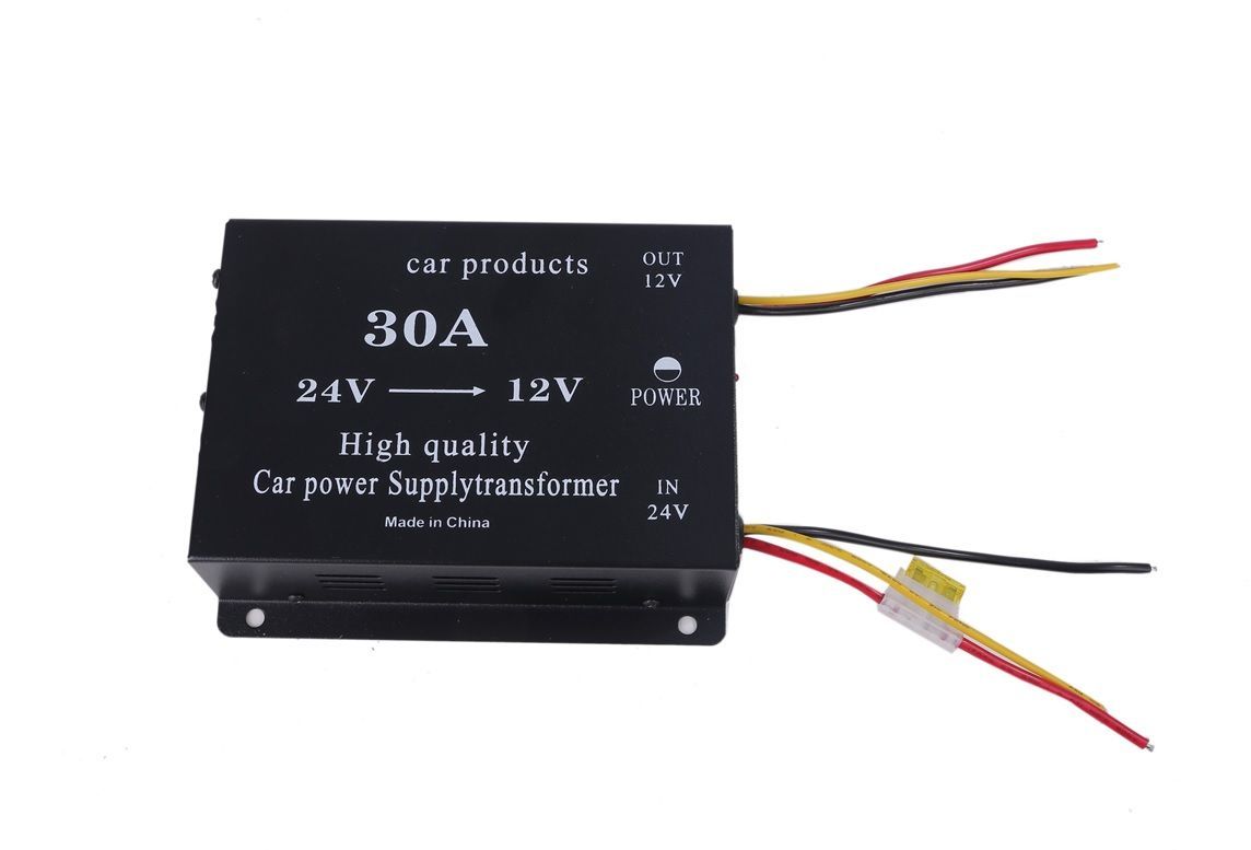 DCDC コンバーター 電圧 変換器 24V→12V 変圧器 デコデコ ヒューズ付 
