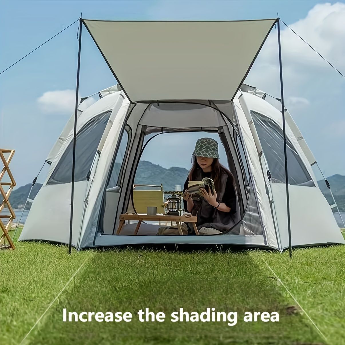 テント 4人用 2人用 6人用 六角 折りたたみ 簡単 アウトドア キャンプ 防水