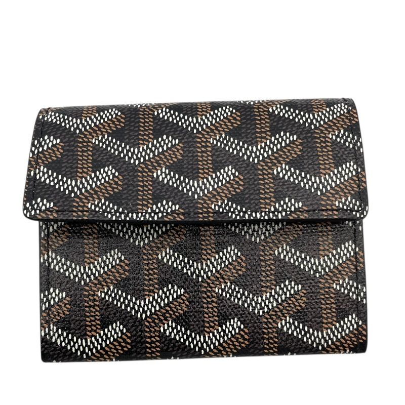 ゴヤール GOYARD マリニーコンパクトウォレット ブラック コーティングキャンバス ユニセックス 三つ折り財布