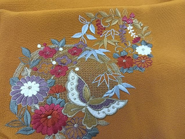 平和屋野田店□豪華振袖 総刺繍 スワトウ刺繍 花蝶丸文 金糸 逸品 平和屋野田店□豪華振袖 総刺繍 スワトウ刺繍 花蝶丸文 金糸 逸品