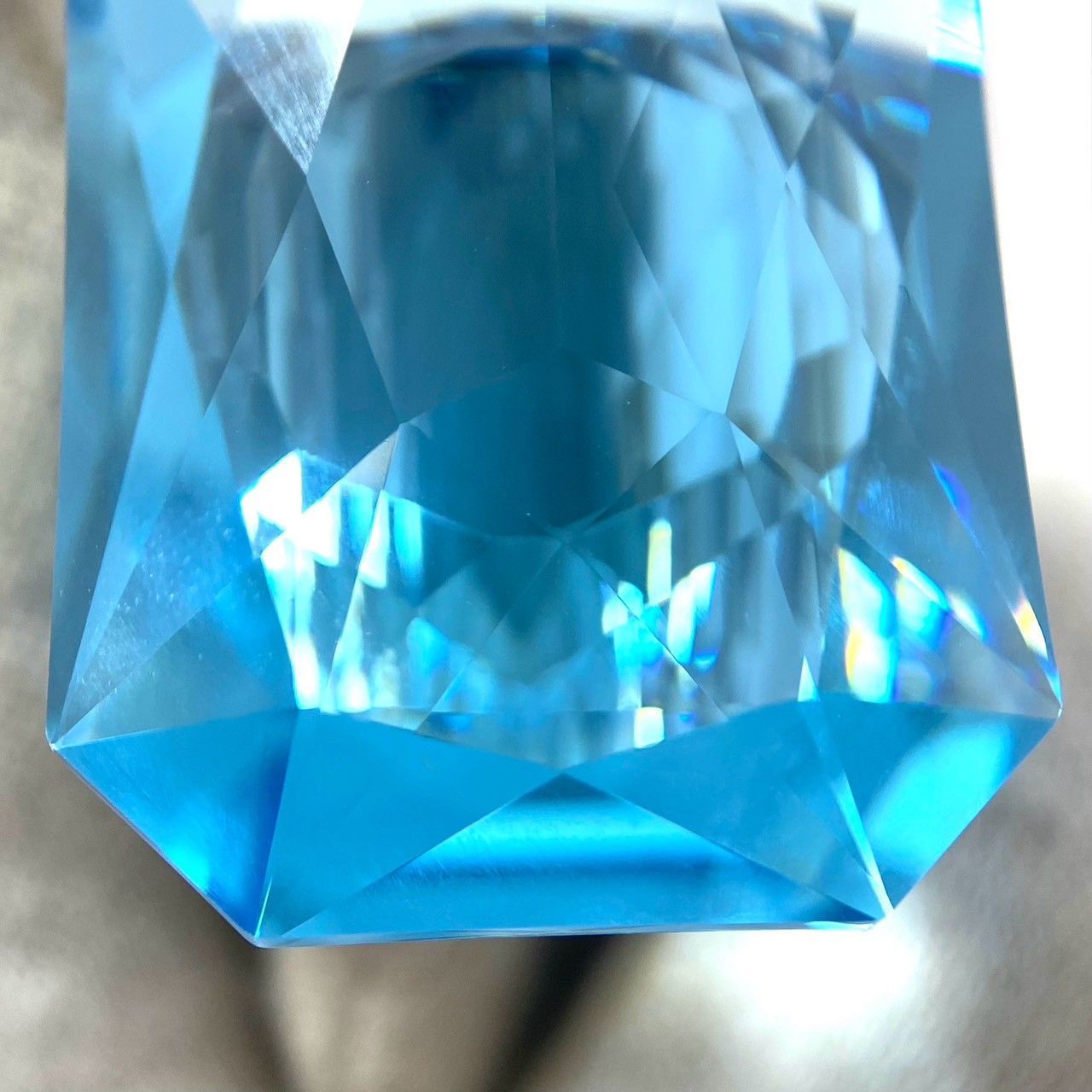 SWAROVSKI】Lucent/ルーセント リング オクタゴンカット ブルー サイズ 