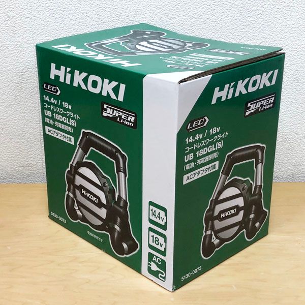 ハイコーキ 【未使用】ハイコーキ/HiKOKI コードレスワークライト UB18DGL 14.4V/18V ACアダプタ付 充電池・充電器別売り  UB18DGL(S) - メルカリ